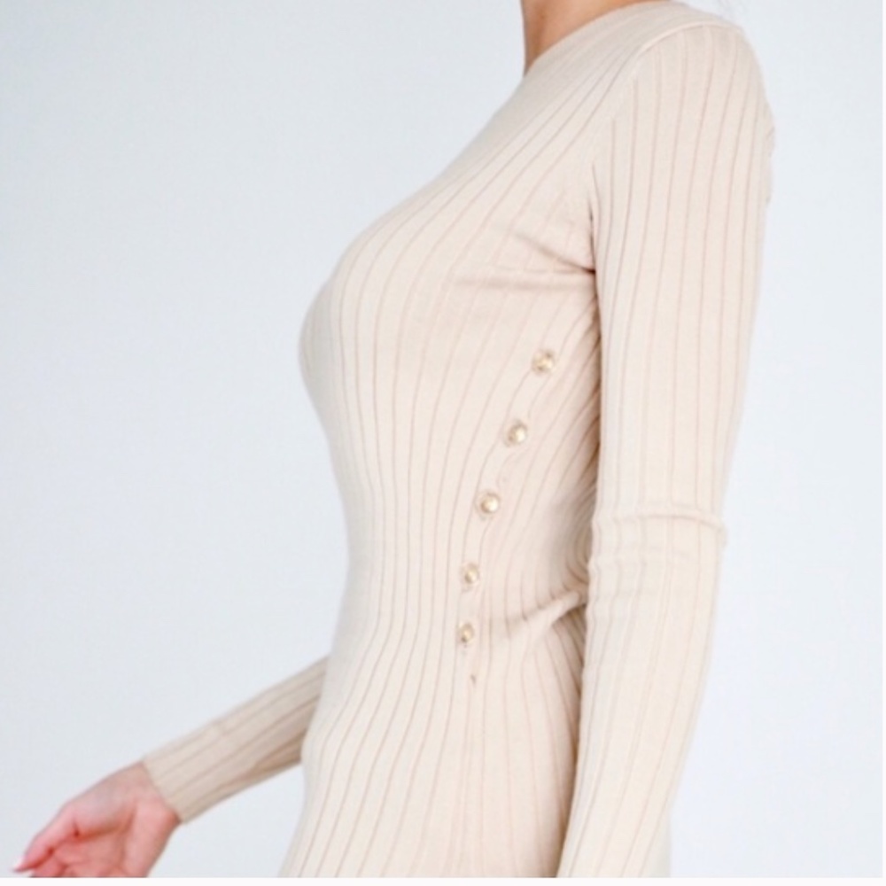 Style Mafia Ribbed Sweater Bodycon Knit Dress S - Picture 3 of 8